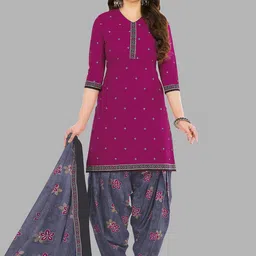 MIRAAN Women Floral Printed Regular Pure Cotton Kurta with Patiala & With Dupatta-picture-11