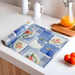 Kuber Industries Blue Set of 1 Water Resistant Shelf Liner Organisers-55