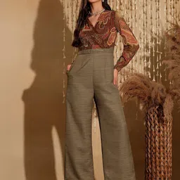Miss Chase Printed Basic Jumpsuit with Lace Inserts-1