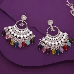 Anouk Diamond Shaped Jhumkas Earrings-image-51