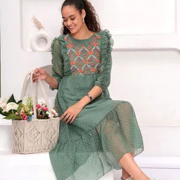 BAESD Women Fit & Flare Midi Dress-picture-33