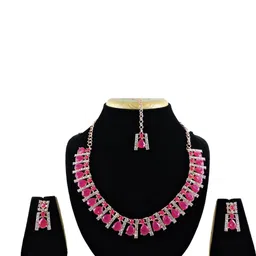 VATSALYA creation Women Pink Jewellery Set-image-44
