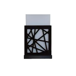 Gojeeva Black & White Geometric Printed Wooden Square Shaped Wall Lamp image 5