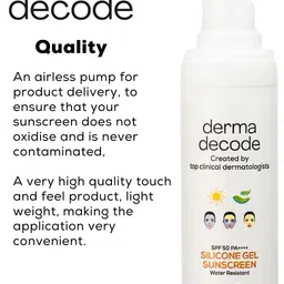 derma decode Silicone Gel Sunscreen SPF50 PA++++ - 30ml-16