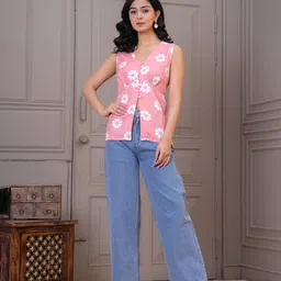 Meeranshi Women Floral Printed sleeveless top-image-45