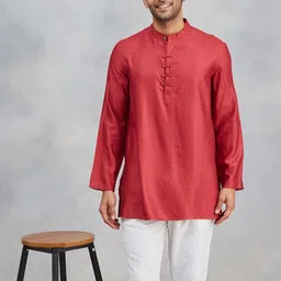 Fabindia Long Sleeves Mandarin Collar Straight Kurta-picture-38