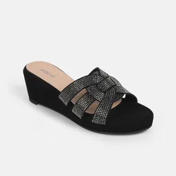 Mochi Women Embellished Open Toe Wedge Heel Sandals-picture-20