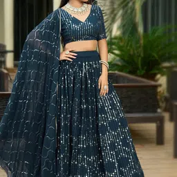 Kedar Fab Women Embellished Semi-Stitched Lehenga Choli-51