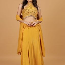 MILU MADAN Embroidered Beads and Stones With Dupatta-image-39