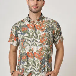 AMSWAN Men Floral Opaque Printed Casual Shirt-picture-14