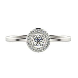 VALANOVA Women 18k White Gold & Certified Lab Grown Diamond 0.20cts Ring-picture-6