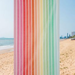 Creeva Pastel Green & Red Pattern 500 GSM BeachTowels-image-43