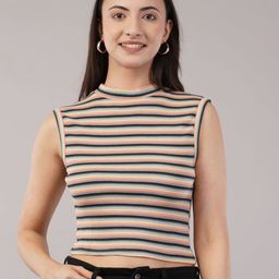 Nalax Designs Women Solid Round Neck sleeveless Crop Regular Top-image-55
