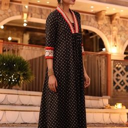 DIVASTRI Women Abstract Printed Kurta with Palazzo-image-4