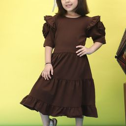Baawri Puff Sleeve A-Line Dress-image-83