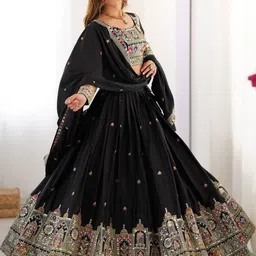 AMIIRA Embroidered Semi-Stitched Lehenga Choli-picture-14