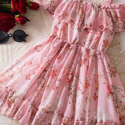 LULU & SKY Floral Print Peplum Dress-image-92
