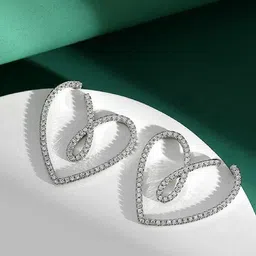 KRENOZ Heart Shaped Studs Earrings-image-99
