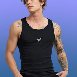 Uniplanet store Printed Cotton Innerwear Vests UVM-FLY-ARRW-BLK-S-1