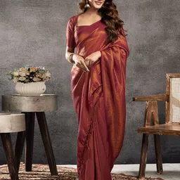 Mitera Woven Design Zari Pure Silk Banarasi Saree-image-38