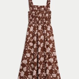 Marks & Spencer Pure Cotton Printed Smocked Detail Midi Dress-image-33