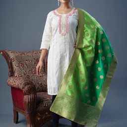 flaher Ethnic Motifs Woven Design Dupatta with Zari-picture-26