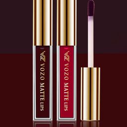VOZO Set Of 2 Stay-All-Day Matte Liquid Lipstick - 4 ml Each -Wine 102 - Red 104-10