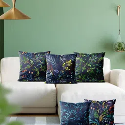 ArtzFolio Multicoloured Set of 5 Square Cushion Covers-19