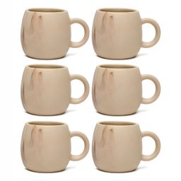Myntra Elegant Homes Set of 6 Printed Stoneware Matte Cups & Mugs image 3