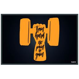 Inephos Navy Blue & OrangePaper Creative Artwork Wall Poster-image-97