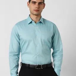Van Heusen Textured Spread Collar Pure Cotton Formal Shirt-picture-48