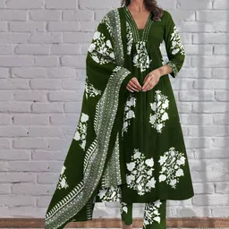 TOOCHKI Women Floral Printed Regular Kurta with Palazzos & Dupatta-picture-9