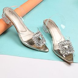STARTOES Embellished Party Block Sandals-image-55
