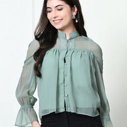 Tushita Women Solid High Neck Top-image-8