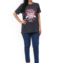 RANGRIWAZ Typography Printed Round Neck Short Sleeves Cotton T-shirt-picture-40