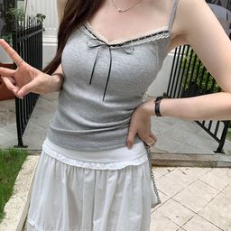 KPOP Women Shoulder Straps Regular Top-image-53