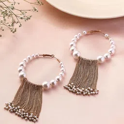 Priyaasi Gold Plated Contemporary Drop Earrings-image-32