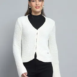 Monte Carlo Women Woollen Crop Cardigan-image-63