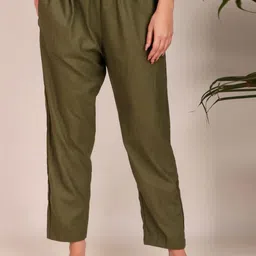 zuri Women Relaxed Straight Leg Pleated Trousers-image-51