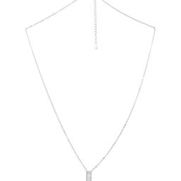 925 SILLER Rhodium-Plated Spherical Pendant With Chain-image-61