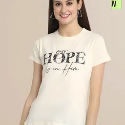 Mast & Harbour Women Pack Of 2 Typography Printed Applique T-shirt-picture-3