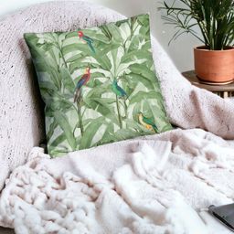 LUSHLYF Green & White Floral Velvet Square Cushion Covers-image-80