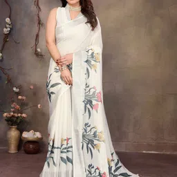 AVANTIKA FASHION Floral Zari Block Print Saree-picture-8