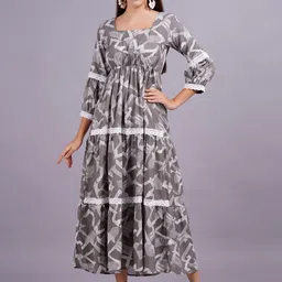 HIGHLIGHT FASHION EXPORT Women Printed Fit and flare Dress-image-33