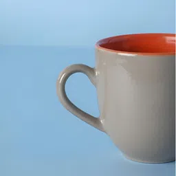 FREEDOM TREE Grey & Red Handcrafted Solid Ceramic Matte Mugs Set of Cups and Mugs image 4