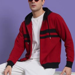 Dogman Men Colourblocked Hooded Sweatshirt-image-97