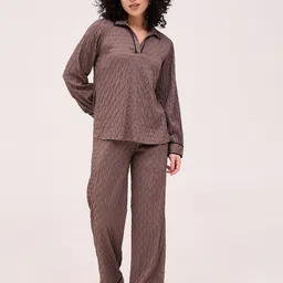 all about you Self Design Top With Trousers Co-Ord-image-79