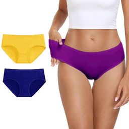 Diving Deep Women Plus Size Pack of 3 Cotton Hipster Briefs-image-103