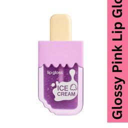 Huda crush Moisturizing & Long-Lasting Glow Ice Cream Lip Gloss - 6 ml - Pink-picture-0