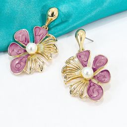 FIMBUL Floral Drop Earrings-image-13